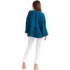 Mud Pie Women’s Women’s Orleans Flounce Top(Blue)