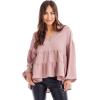Mud Pie Women’s Women’s Orleans Flounce Top(Blush)