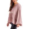 Mud Pie Women’s Women’s Orleans Flounce Top(Blush)