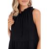 Mud Pie Women’s Women’s Taye Flounce Top(Black)