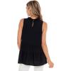 Mud Pie Women’s Women’s Taye Flounce Top(Black)