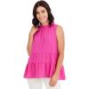 Mud Pie Women’s Women’s Taye Flounce Top(Pink)