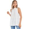 Mud Pie Women’s Women’s Taye Flounce Top(White)