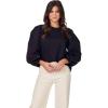 Mud Pie Women’s Mud Pie Womens Dillon Poplin Sleeve Top(Black)
