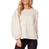 Mud Pie Women’s Mud Pie Womens Dillon Poplin Sleeve Top(Cream)