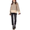 Mud Pie Women’s Women Dunn Striped Sweater(Brown)