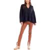 Mud Pie Women’s Women’s Orleans Flounce Top(Black)