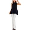 Mud Pie Women’s Women’s Taye Flounce Top(Black)