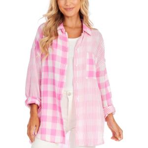 Mud Pie Women’s Jameson Button Down(Pink)
