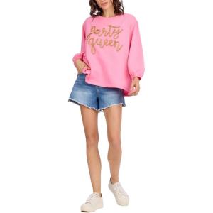 Mud Pie Women’s Mud Pie Women’s Drink Sparkle Sweatshirt(Pink)