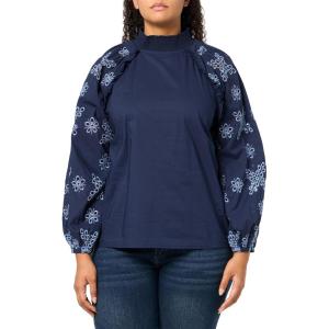 Mud Pie Women’s Womens Emilia Eyelet Top(Blue)