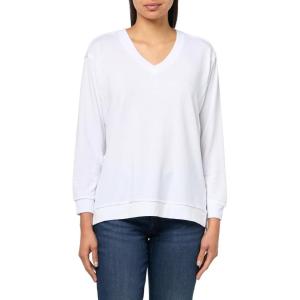 Mud Pie Women’s Womens Willie Long Sleeve Tee(White)