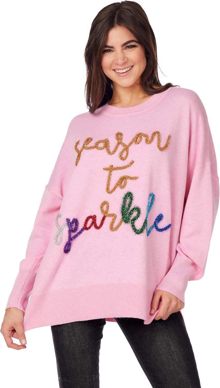 image:imageMud Pie Womens Mud Pie Women Sparkle SweaterPink