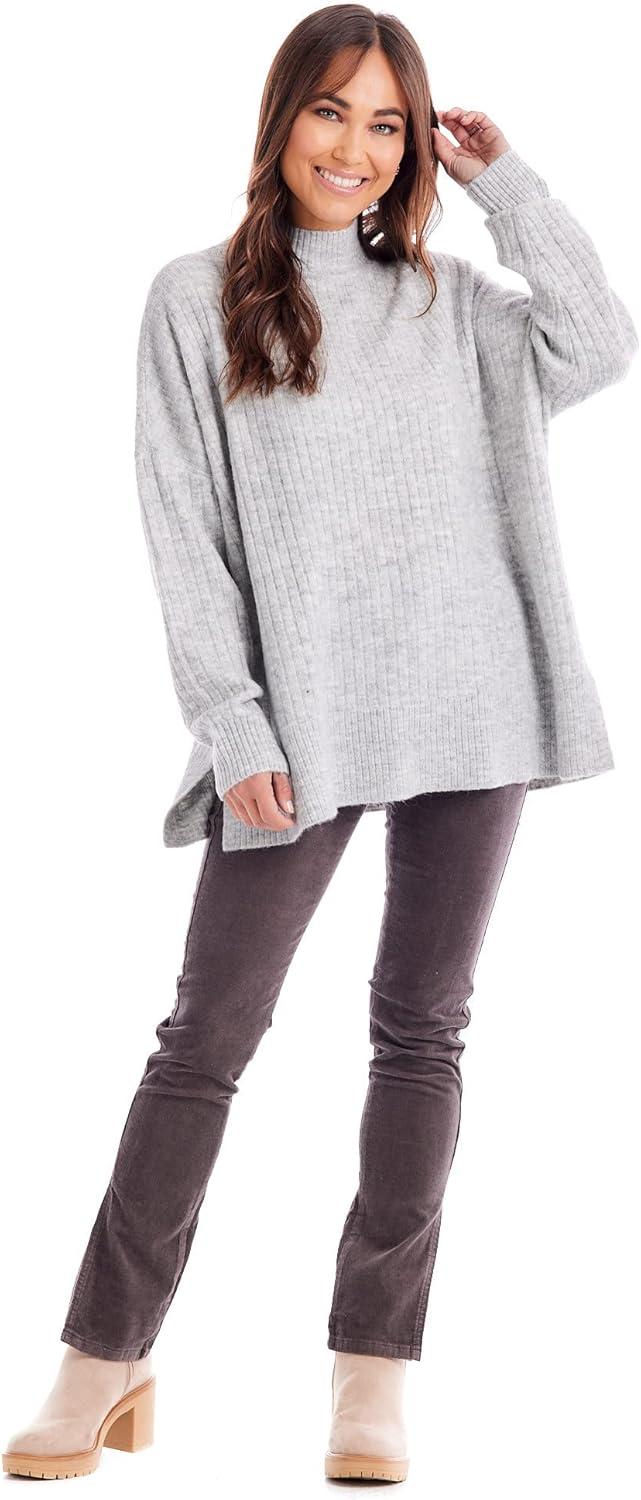 image:imageMud Pie Womens Mud Pie Womens Milo Ribbed SweaterGrey