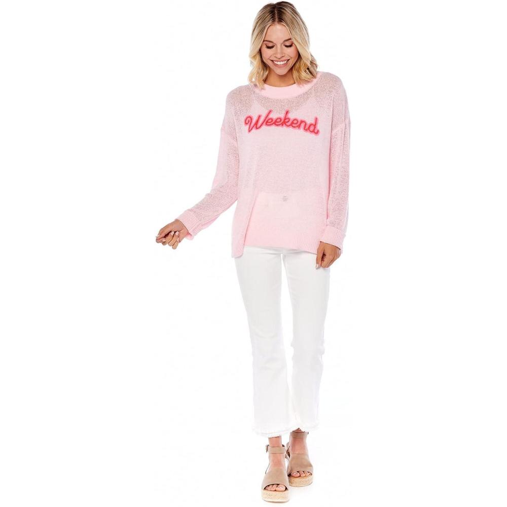 image:imageMud Pie Connor Womens Graphic Pullover Sweater Pink MediumLarge