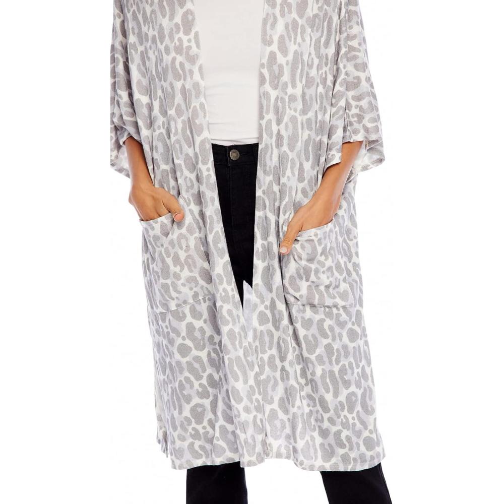 image:imageMud Pie Womens Mona Oversized Cardigan Gray One Size