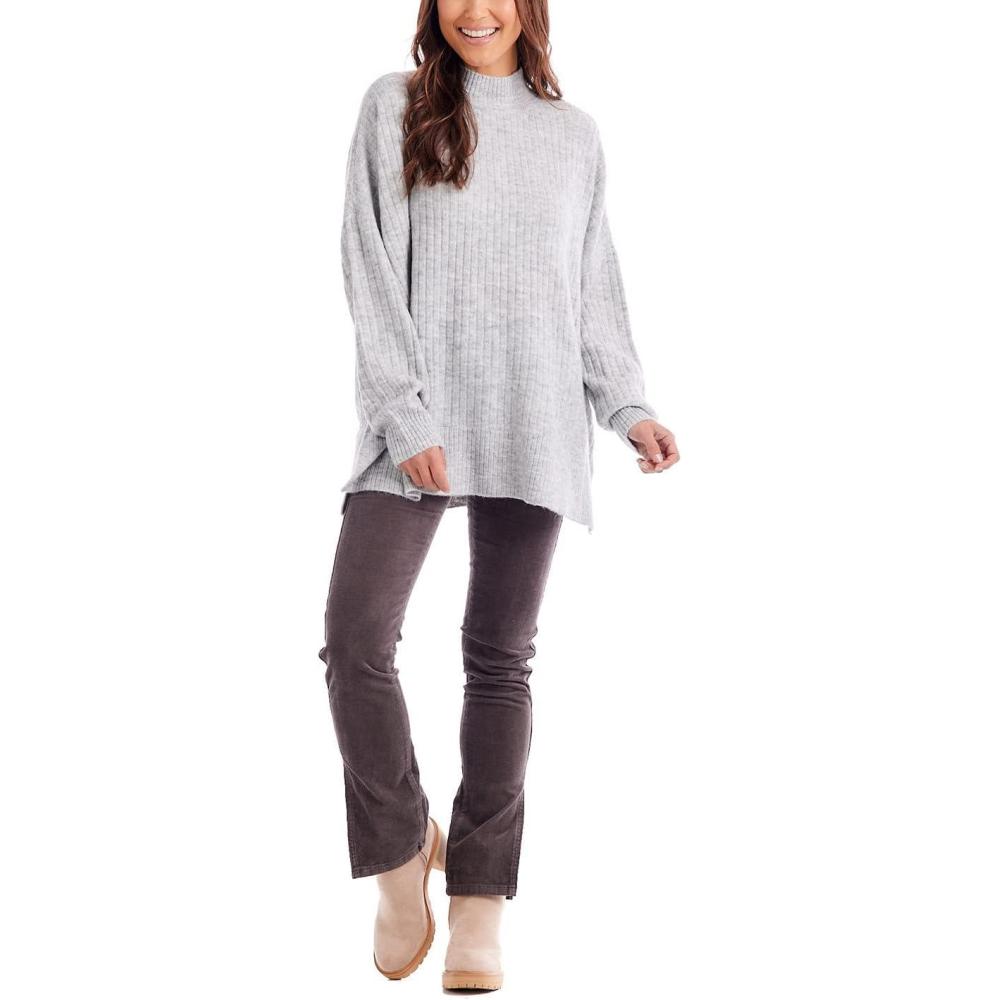 image:imageMud Pie Womens Mud Pie Womens Milo Ribbed SweaterGrey