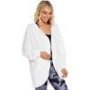 Mud Pie Men’s Stiles Women’s Cocoon Hoodie Cardigan(White)