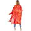 Mud Pie Women’s Mud Pie Tuscany Women’s Tie-dye Lightweight Kimono(Coral)