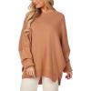 Mud Pie Womens Mud Pie Women Astrid Ribbed Sweater(Brown)
