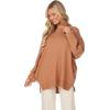 Mud Pie Womens Mud Pie Women Astrid Ribbed Sweater(Brown)