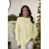 Mud Pie Womens Mud Pie Women Astrid Ribbed Sweater(Lime)