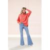 Mud Pie Womens Mud Pie Women Astrid Ribbed Sweater(Pink)