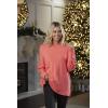 Mud Pie Womens Mud Pie Women Astrid Ribbed Sweater(Pink)