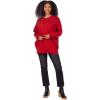 Mud Pie Womens Mud Pie Women Astrid Ribbed Sweater(Red)