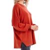 Mud Pie Womens Mud Pie Women Astrid Ribbed Sweater(Rust)