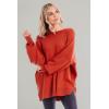 Mud Pie Womens Mud Pie Women Astrid Ribbed Sweater(Rust)