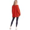 Mud Pie Womens Mud Pie Women Astrid Ribbed Sweater(Rust)