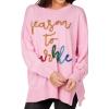 Mud Pie Women’s Mud Pie Women Sparkle Sweater(Pink)