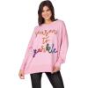 Mud Pie Women’s Mud Pie Women Sparkle Sweater(Pink)