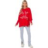 Mud Pie Women’s Mud Pie Women Sparkle Sweater(Red)