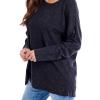 Mud Pie Women’s Mud Pie Women’s Penn Knit Top(Black)