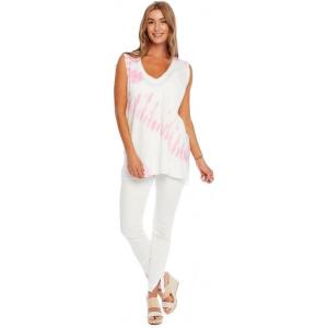 Mud Pie Channing Women’s Tie Dye Tank(Pink)