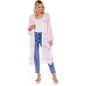 Mud Pie Women’s Mud Pie Tuscany Women’s Tie-dye Lightweight Kimono(Lilac)