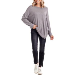 Mud Pie Women’s Mud Pie Women’s Penn Knit Top(Grey)