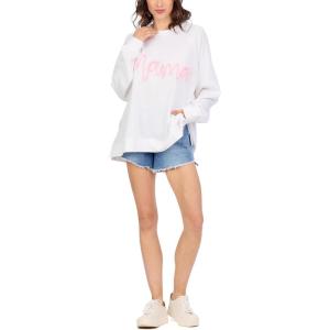 Mud Pie Women’s Women’s Mama Sparkle Sweatshirt(Pink)