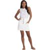 Mud Pie Women’s Flynn Button Fly Skirt(White)