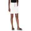 Mud Pie Women’s Flynn Button Fly Skirt(White)