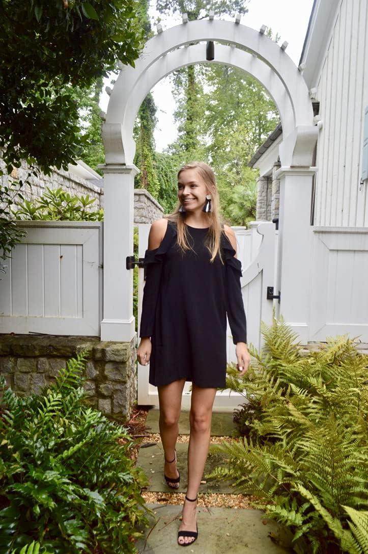 image:imageMud Pie Aria Womens Cold Shoulder Long Sleeve DressBlack