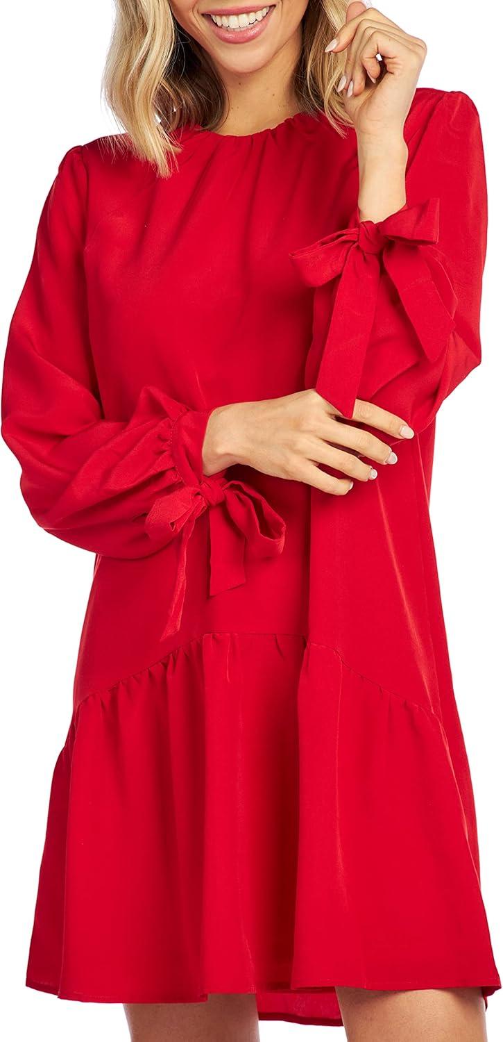 image:imageMud Pie Merritt Flounce Womens DressRed