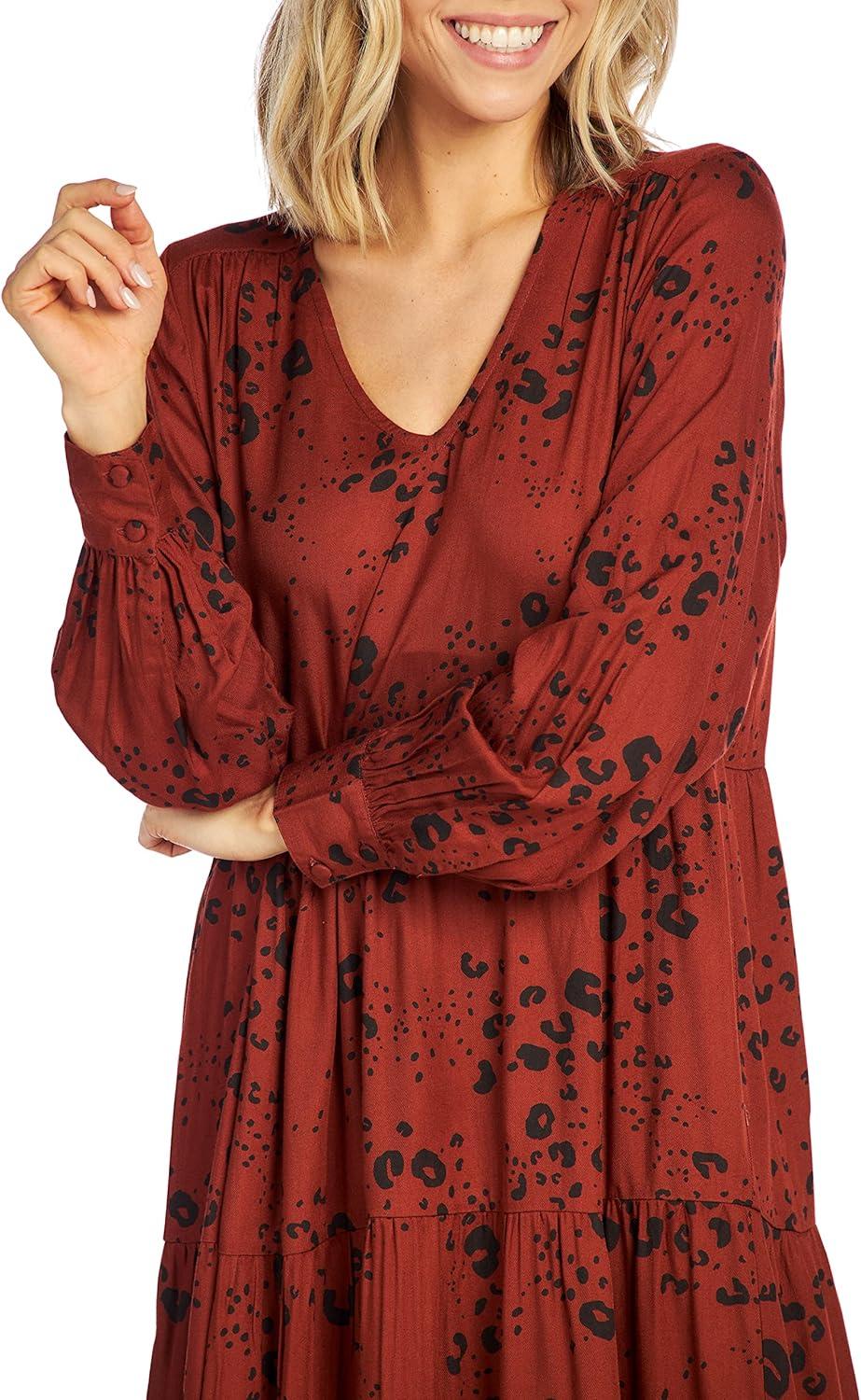 image:imageMud Pie Womens Mud Pie Petal Tiered Womens Maxi DressRust