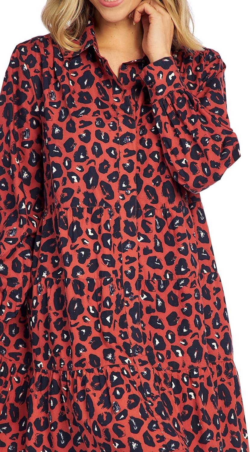 image:imageMud Pie Womens Mud Pie Polly Tiered Womens DressRust