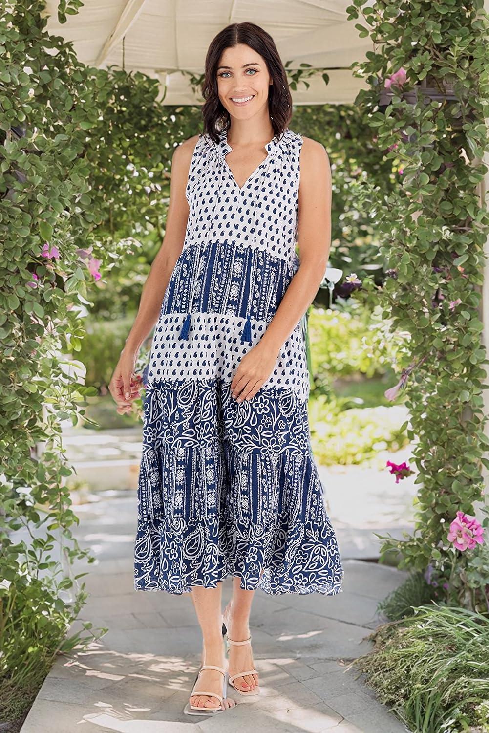image:imageMud Pie Womens Mud Pie Womens Maeve Maxi DressNavy