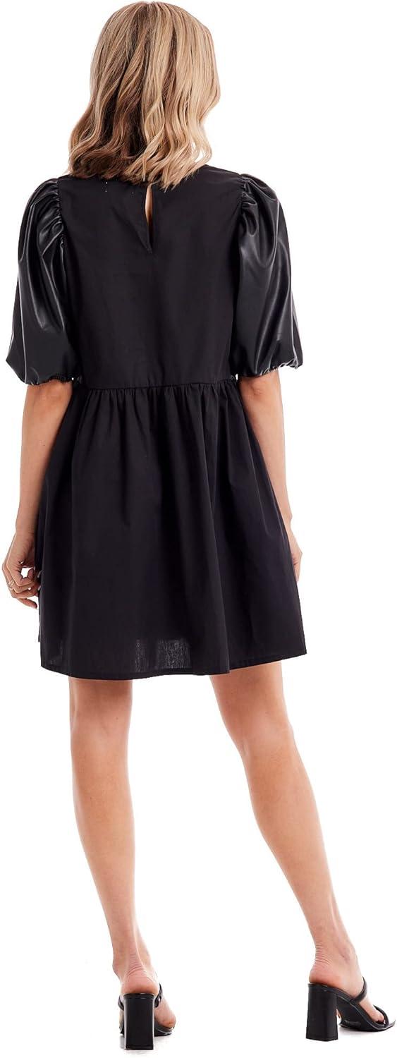 image:imageMud Pie Womens Mud Pie Womens Ren Leather DressBlack