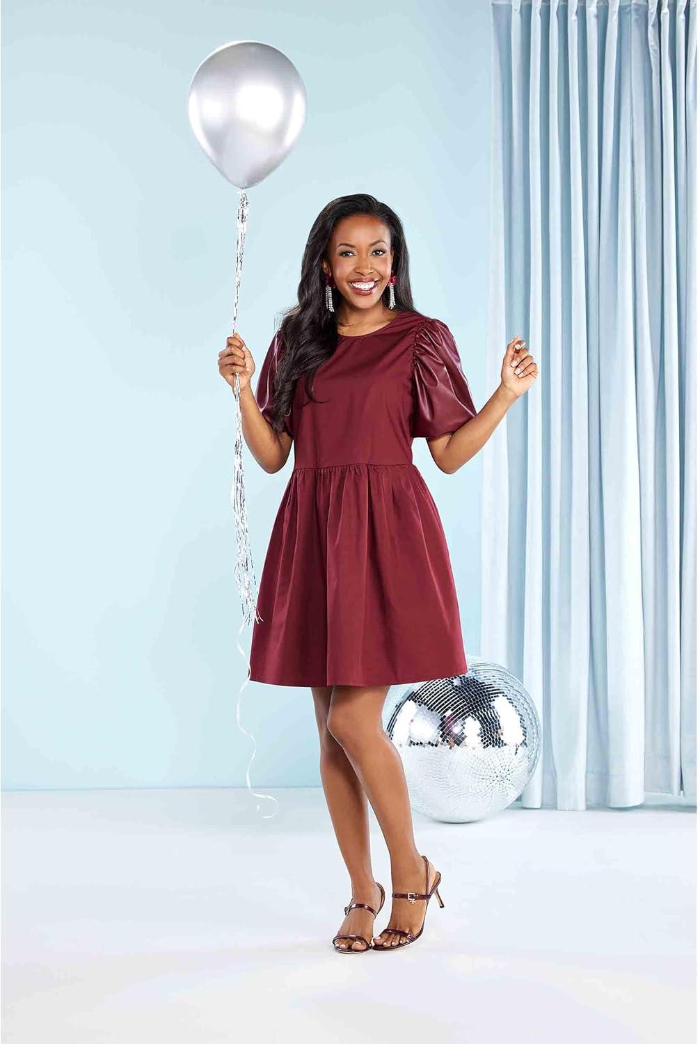 image:imageMud Pie Womens Mud Pie Womens Ren Leather DressOxblood