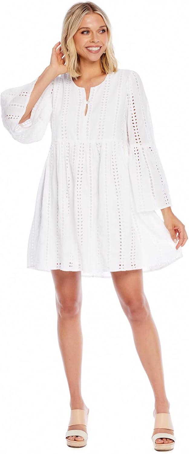 image:imageMud Pie Womens Raylee Eyelet DressWhite